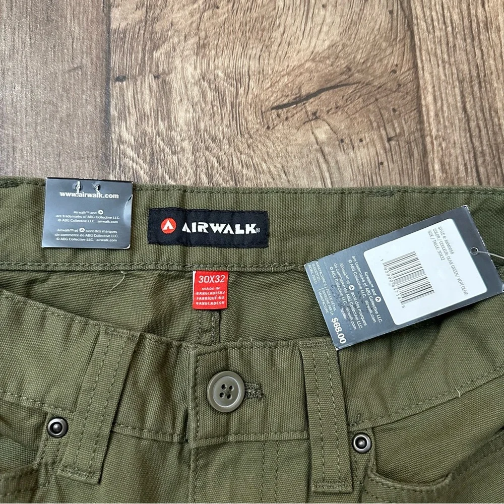 Airwalk Olive Green Cargo Pants Mens Size 30x32
